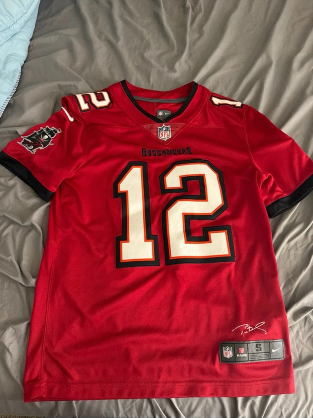NFL Red Signed Jersey with Black and White Labels